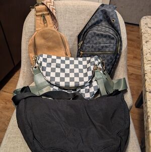 Bundle Of Travel Bags Sling Bags Crossbody Shoulder Bag With Pouch